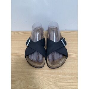 Birkenstock Women's Siena Black Nubuck Sandal on Black Size 41EU 10-10.5 US